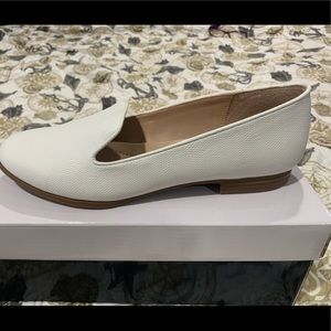 Brand new White leather slip on size 7
